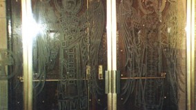 Carved Glass Angels Front Entrance and Narthex Screen - Holy Trinity Greek Orthodox Cathderal - NY