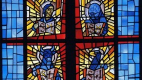 New Stained Glass Window Four Evangelists by Rohlf for St. Boniface Episcopal Church - Lindenhurst, NY